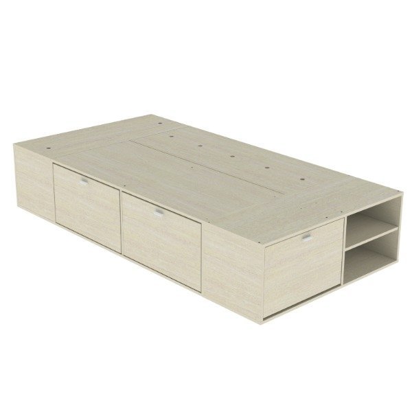 Cama box plaza y media
