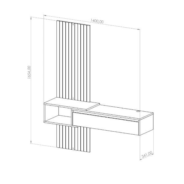 Rack de tv flotante